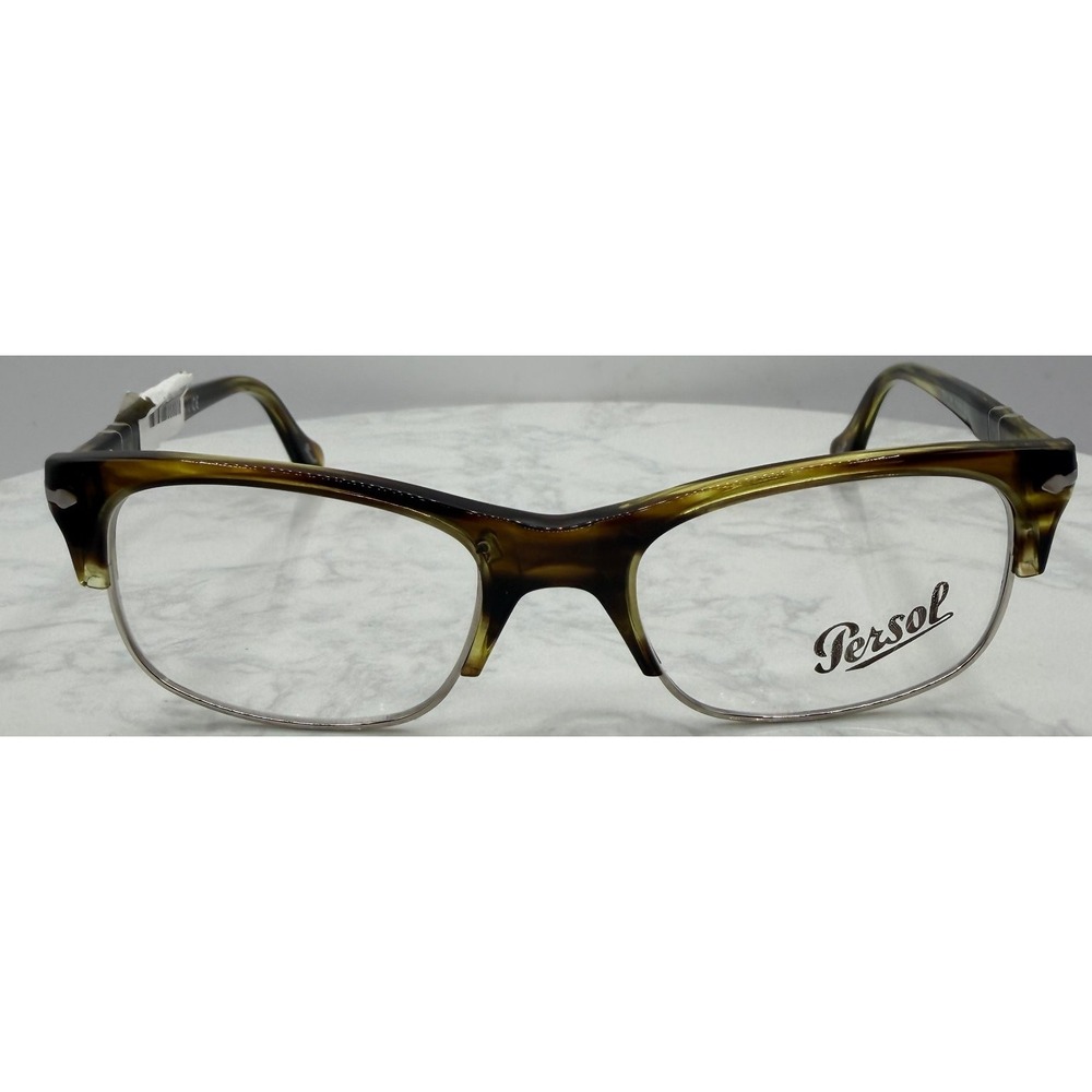 Persol 3033-V Eyeglass Frames 50-18-140 Tortoise Half Rim
